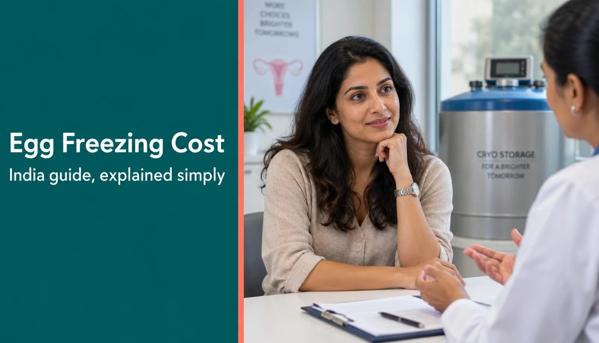 A consultation discussing egg freezing costs and packages.