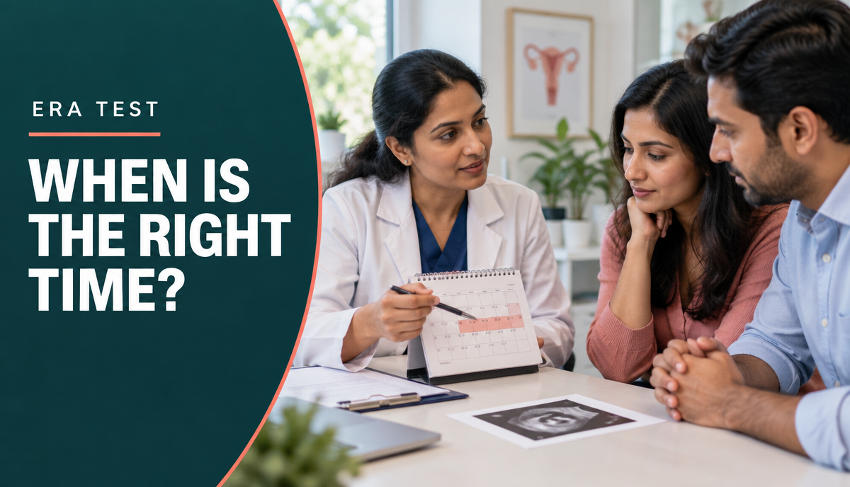 A doctor explaining the ERA test to a patient.