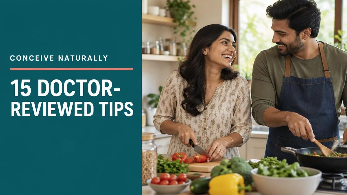 A couple enjoying a healthy breakfast together, representing fertility wellness.